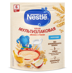 КАША NESTLE МОЛОЧНАЯ МУЛЬТИЗЛАКОВАЯ ЯБЛОКО-БАНАН 220ГР