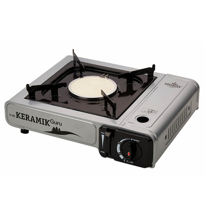 Плита газовая портативная KERAMIK GURU (TS-200) - с керамической конфоркой, «Tourist»