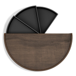 Шкатулка moona, черная/орех