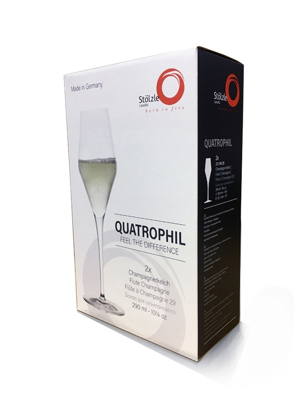 Набор из 2 фужеров для шампанского 292мл Stolzle Quatrophil Flute Champagne