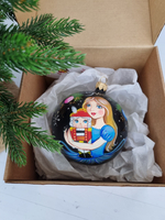 Шар стеклянный "Щелкунчик" ручная роспись