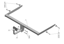 Фаркоп для Ford Focus II седан 2004-2011 Тип шара: A. Нагрузки: 1500/75 кг, FD 20