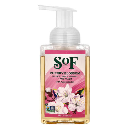 SoF, увлажняющая пенка для мытья рук с нектаром агавы, вишневый цвет, 236 мл (8 жидк. унций)