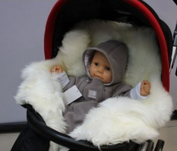 Конверт Bozz из овчины с длинным ворсом 20-2015-1 черный\белый