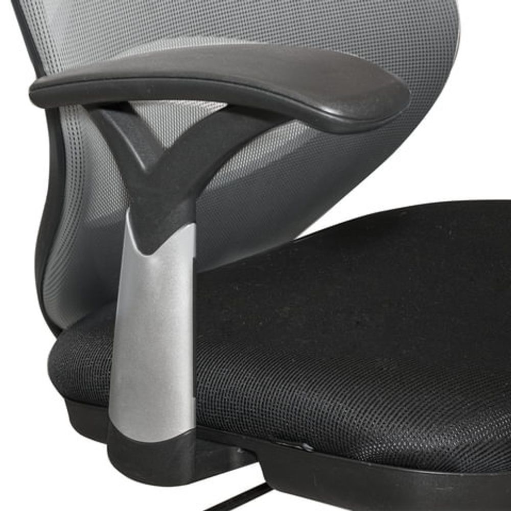 Кресло BRABIX "Saturn ER-400", с подголовником, комбинированное, черное/серое, 530871