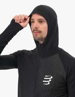 Лонгслив 3D Thermo Seamless Zip Black