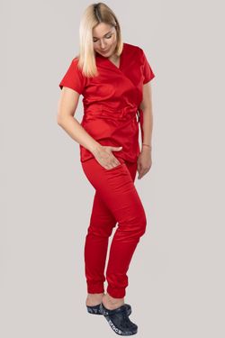 Костюм медицинский женский 386 КРАСНЫЙ