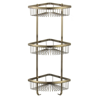 30063-D Угловая сетчатая 3-я полка (БРОНЗА) GANZER (5/1шт)