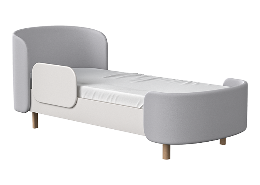 Кровать подростковая KIDI Soft размер L (серый)