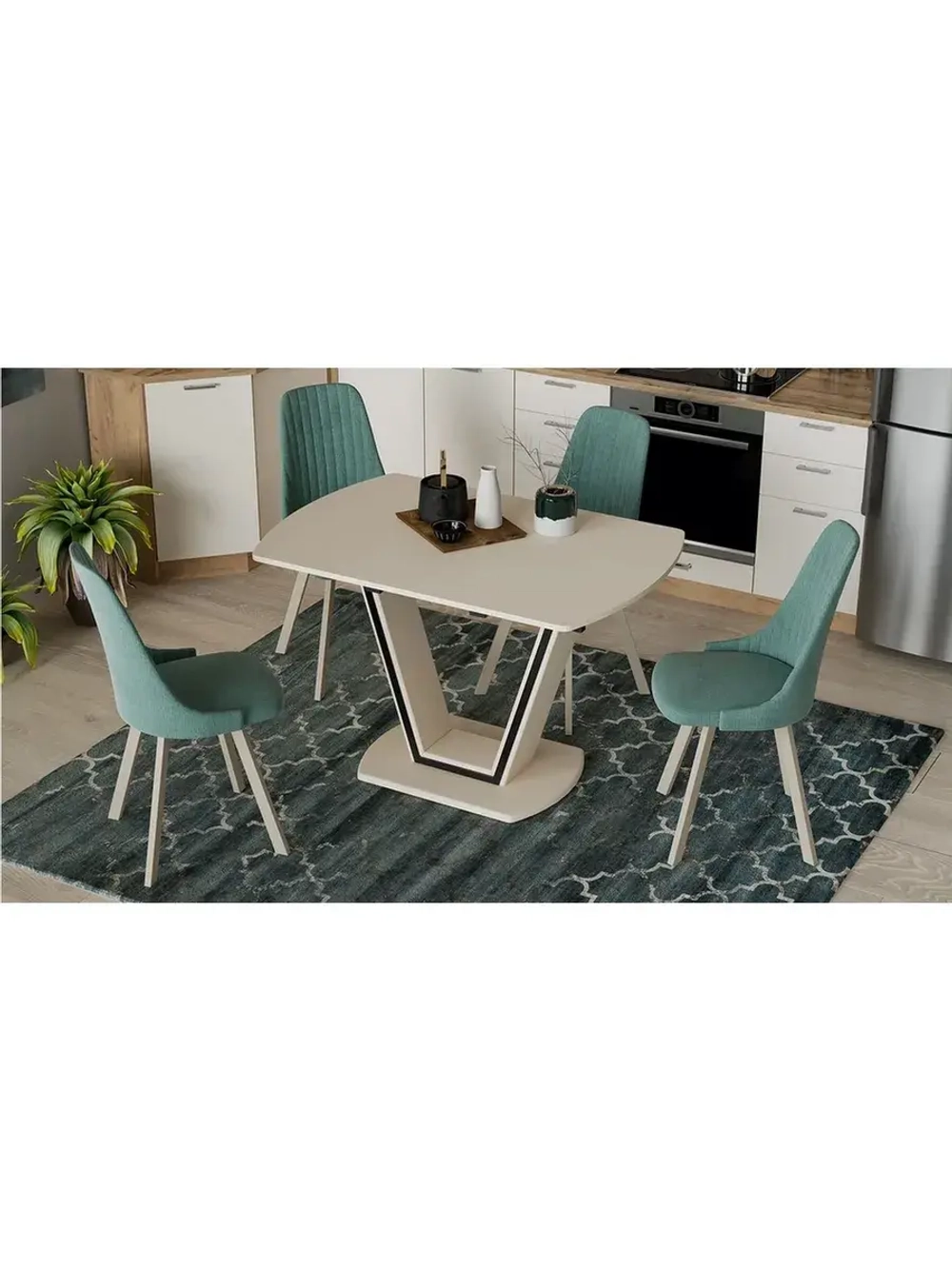 Стол кухонный обеденный раздвижной 120х80х77 см