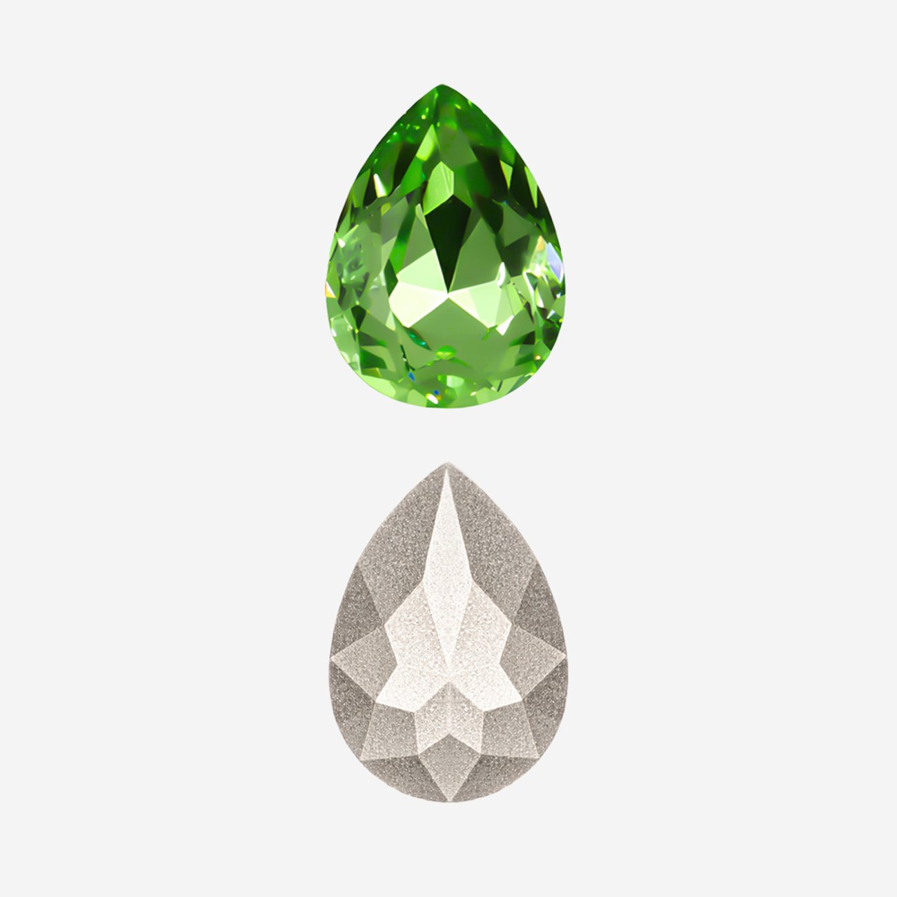 Кристалл Капля (Drop), оттенок "Перидот"/"Peridot", 10*7мм