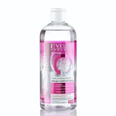 Мицеллярная вода Eveline Facemed+ 3в1 Гиалуроновая д/чувств.кожи 400мл