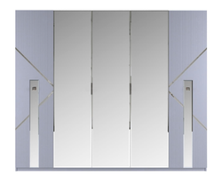 Шкаф 4 двер "Ализе" серая серебро