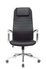 Кресло руководителя Бюрократ KB-9N/ECO черный эко.кожа с подголов. крестов. металл хром