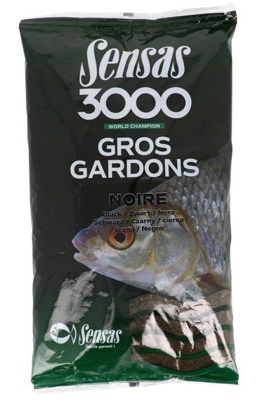 Прикормка Sensas 3000 GROS GARDONS Noir 1кг