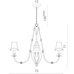 Подвесная люстра Divinare 1165/01 LM-6
