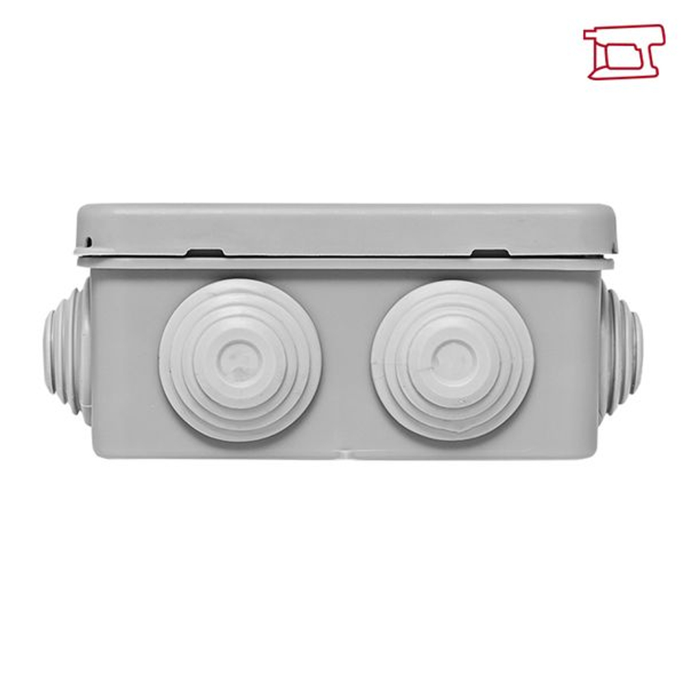 Коробка распределительная КМР-030-031 с крышкой (85x85x40) для прямого монтажа 8 мембр. вводов серая IP55 EKF (100.00 шт.)