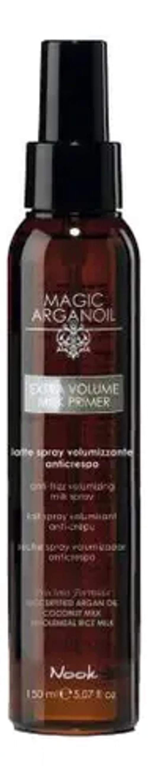 Nook Mолочко-праймер для придания объёма тонким волосам - Magic Arganoil Extra Volume anti-frizz Thermal Milk , 150 мл