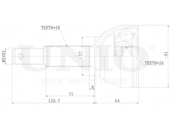 ШРУС внешний UNIO CVJ-20294
