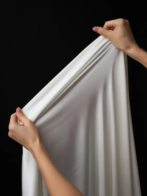 Шелк вискозный стрейч, арт.15308, Китай, айвори