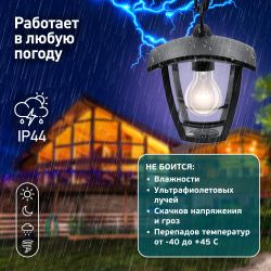 Садово-парковый светильник ЭРА «Марсель» НСУ 07-40-001 черный 4-гранный подвесной IP44 Е27 max60Вт | Садово-парковые светильники