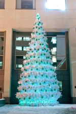 Уличная елка каркасная "Уральская белая" (белая пвх) 29 м