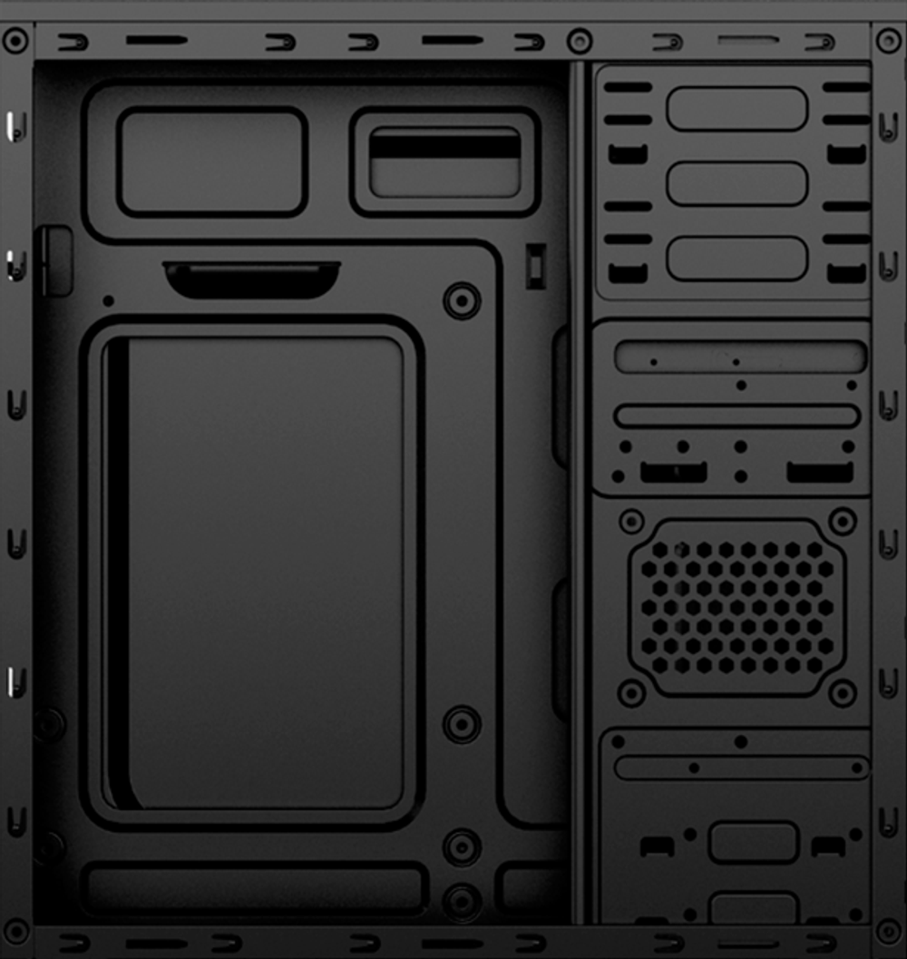 Корпус BaseTech M3302, Без БП, mATX, чёрный, 2xUSB3 (BT-M3302-B)