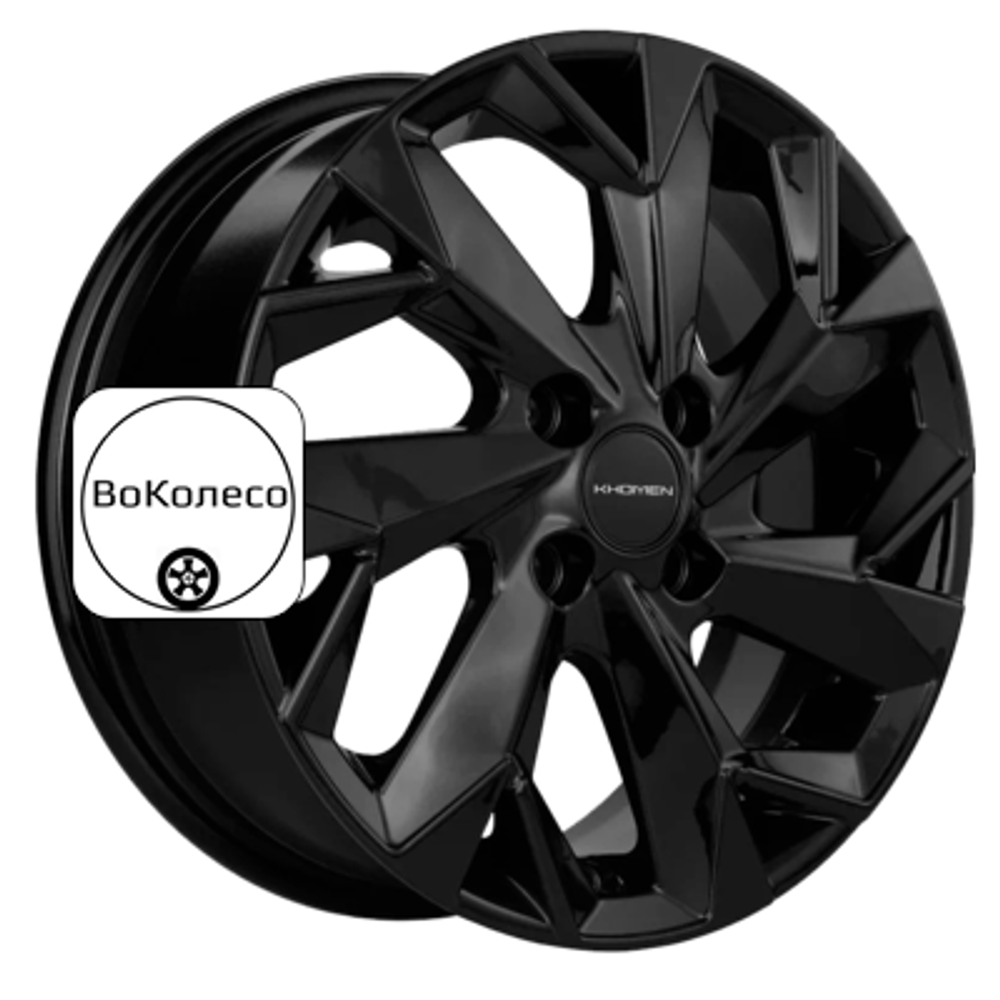 6x15/4x100 ET46 D54,1 KHW1508 (Rio/Solaris) Black Khomen Wheels