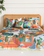 Комплект постельного белья двуспальный Shirin Cover Hermodr 8 предметов 130220303 Иран