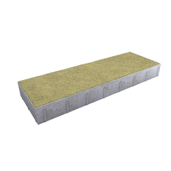 Тротуарная плитка ПРЯМОУГОЛЬНИК 750х250 мм - Гранит Желтый