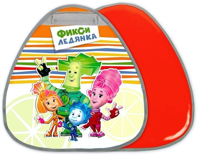 Ледянка мягкая грушевидная 525*500мм "Фиксики на оранжевом"