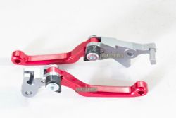 Lever set (clutch+brake). Short levers, 3 fingers lever. Honda CRF250-300-L-M-Rally (no brand)