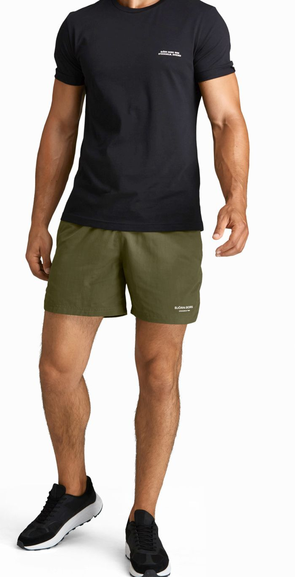 Мужские теннисные шорты Björn Borg Training Shorts STHLM M - ivy green