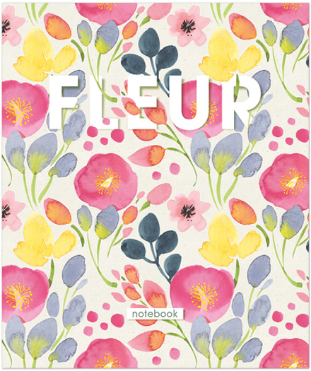 Тетрадь общая 48 листов на скрепке "FLEUR"