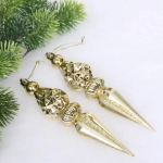 Ёлочные игрушки «Сказочная сосулька» 17,8 см, Золото (набор 2 шт)