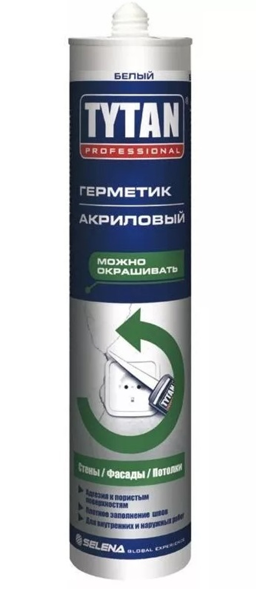 Герметик РЕМОНТ НА 100%, АКРИЛОВЫЙ, цвет белый, картридж под пистолет, объем 260мл,SealRemont100_260