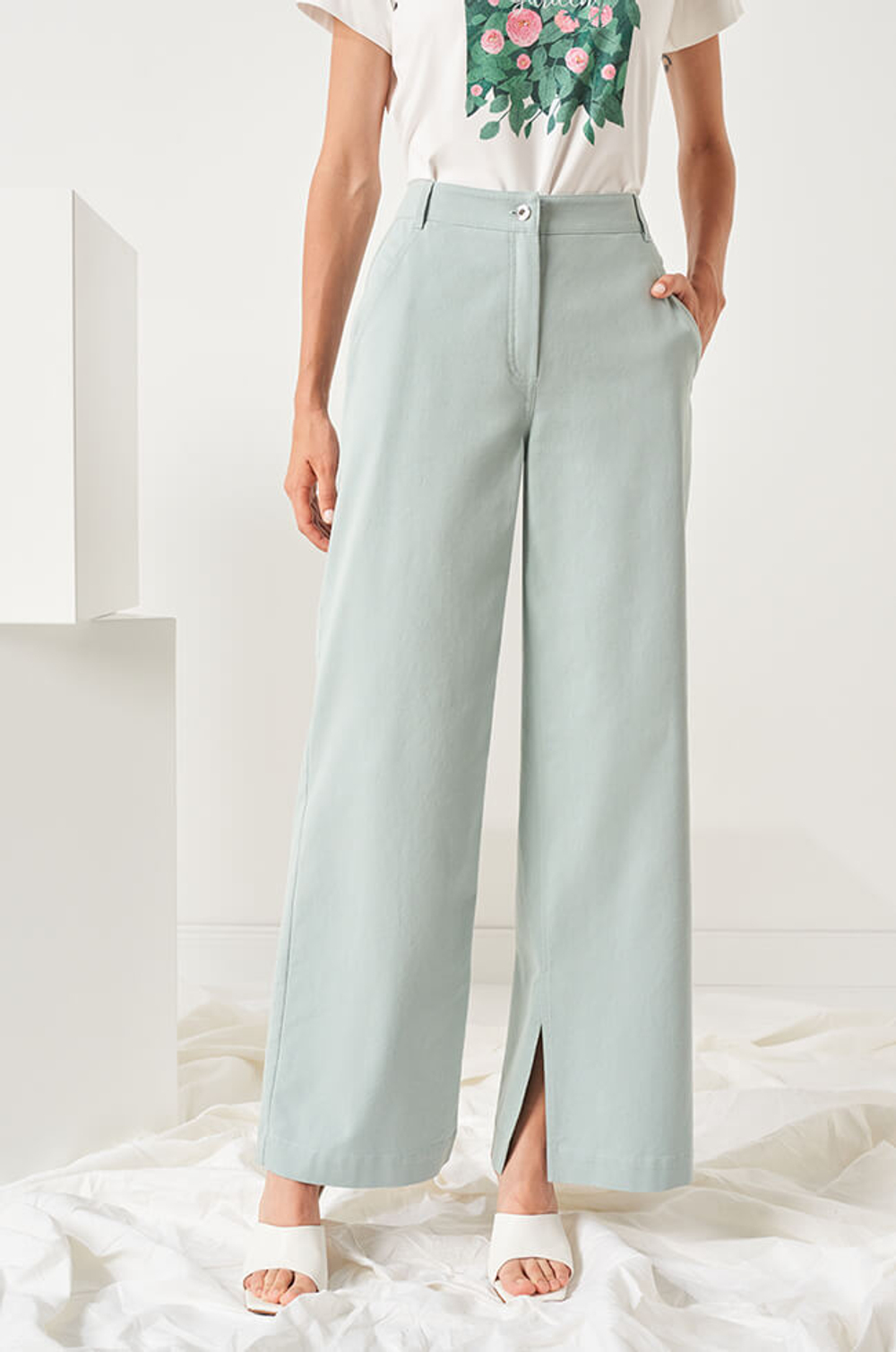 3974 Брюки женские (полынь)