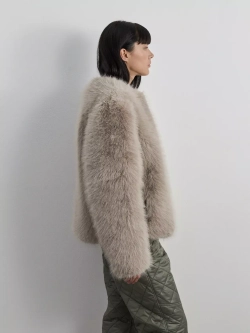 Шуба из экомеха F1