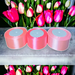 Лента атласная 5 см 25 ярдов (розовый) №089