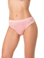 Бамбуковые трусики-слипы со вставками из цветочного кружева (Размер: S) (Цвет: черный)