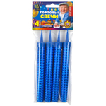 Свеча-фонтан «Голубое пламя», 12 см, 30 сек., 4 шт