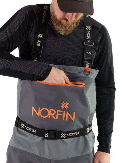 Полукомбинезон заброд. Norfin PILOT STOCKINGFOOT GRAY р.L