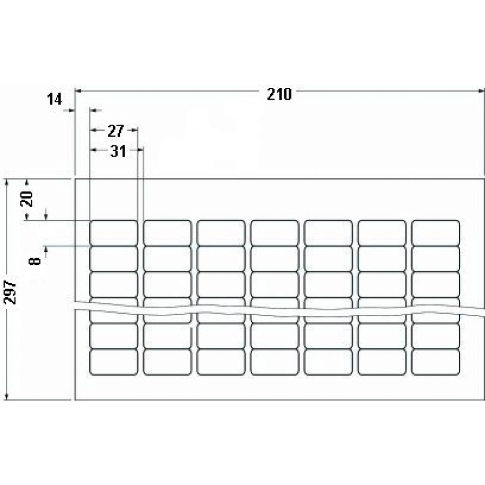 0803702 - BMKL 27X 8 SR - Этикетки в листах DIN-A4