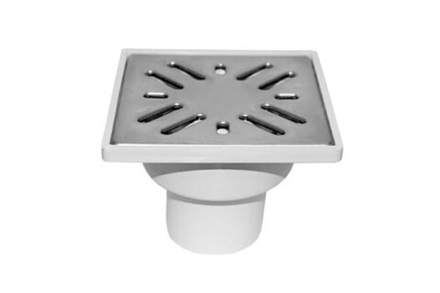 Трап вертикальный канализационн. D50 нерж. Решётка 150*150мм