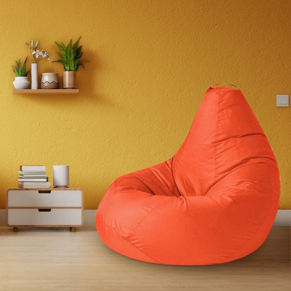 Кресло-мешок Босс Апельсин, XXL-Комфорт, оксфорд, съемный чехол, оранжевый