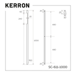 Ручка скоба черный матовый 1000 мм  1140