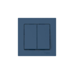 ATLASDESIGN 2-клавишный ВЫКЛЮЧАТЕЛЬ, сх.5, 10АХ, в сборе, быстрозажим. клем., АКВАМАРИН