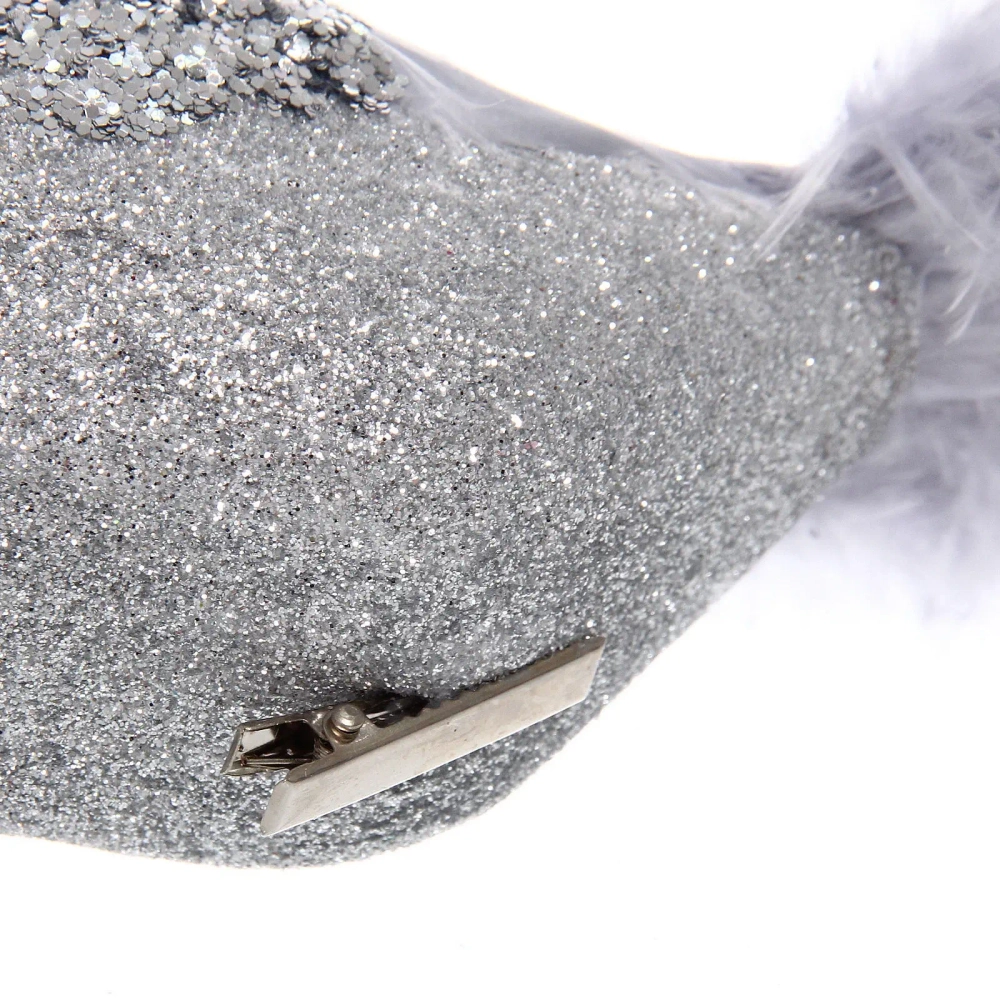 Фигурка новогодняя «Королевская птица» 37 см, серебро