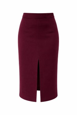 Юбка из трикотажа джерси бургунди
