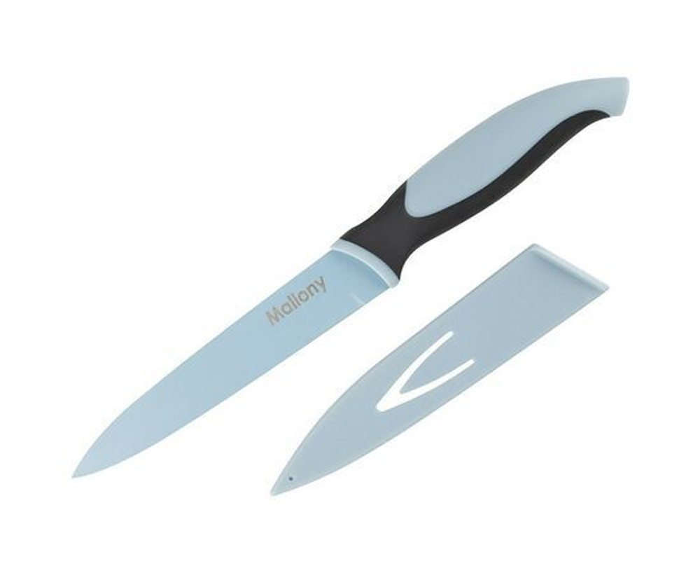 Нож с пластиковой рукояткой Mallony ARNO универсальный, 12,7 cм (в ножнах) 107140